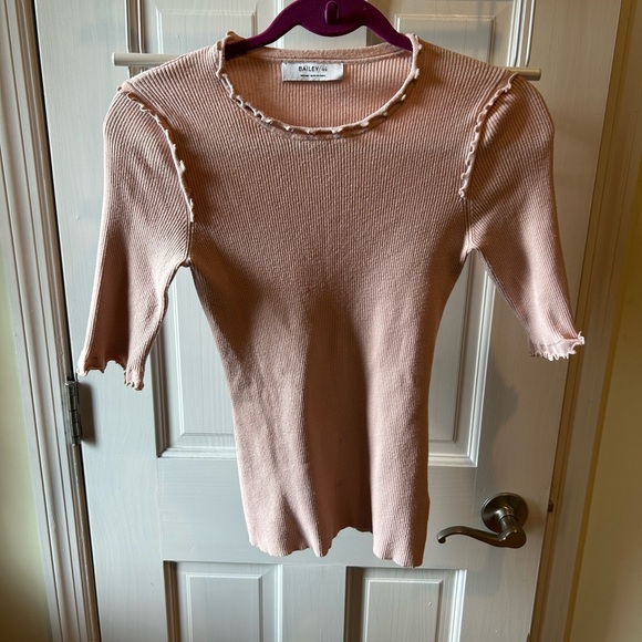 Bailey 44 Blush Ribbed Knit Top - Picture 1 of 3